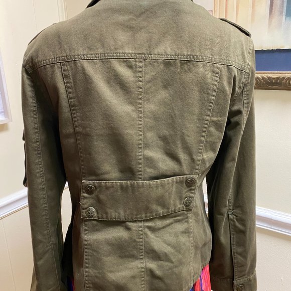 BB Dakota Fur Lined Green button up jacket sz 6 - Picture 15 of 15